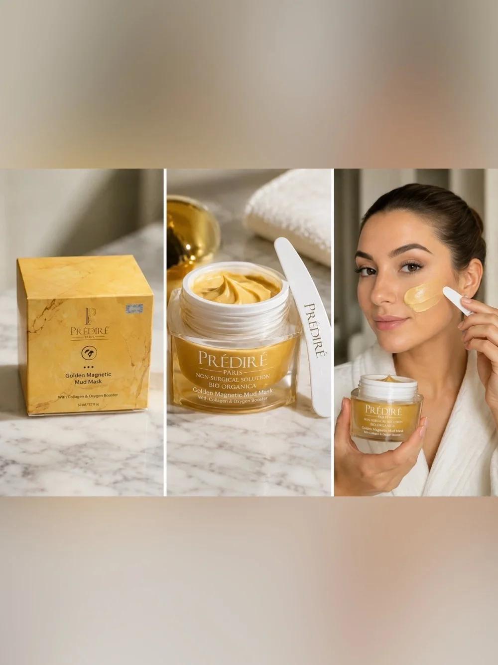 Predire Golden Magnetic Mud Mask Rich Collagen & Oxygen Booster ~ MSRP $950